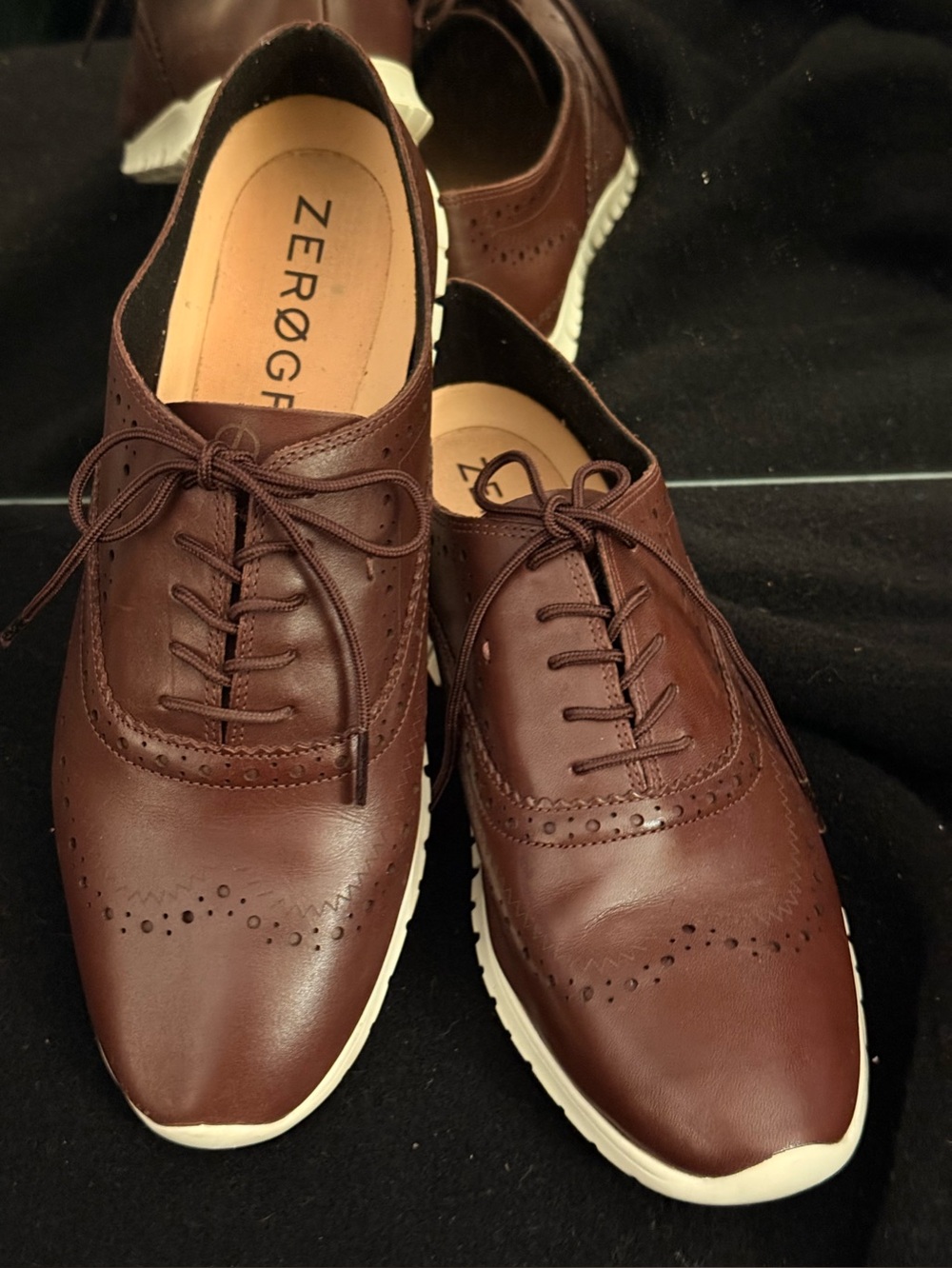Cole Haan ZERØGRAND Women's Wingtip Oxford - Brown Leather - Size 10.5 B